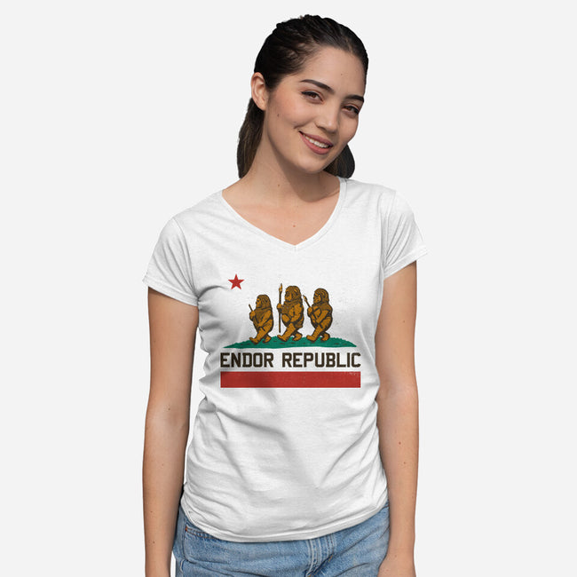 Endor Republic-Womens-V-Neck-Tee-Hafaell