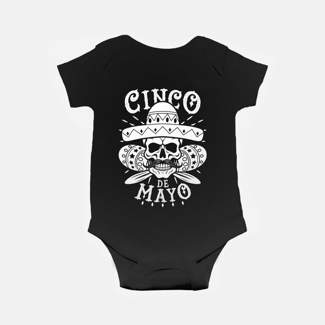 Cinco De Mayo Skull-Baby-Basic-Onesie-Boggs Nicolas