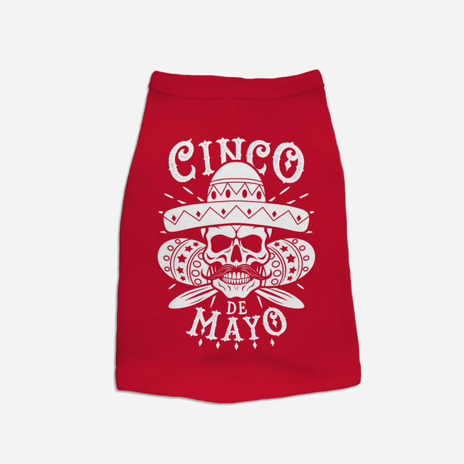 Cinco De Mayo Skull-Cat-Basic-Pet Tank-Boggs Nicolas