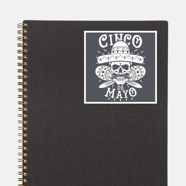 Cinco De Mayo Skull-None-Glossy-Sticker-Boggs Nicolas