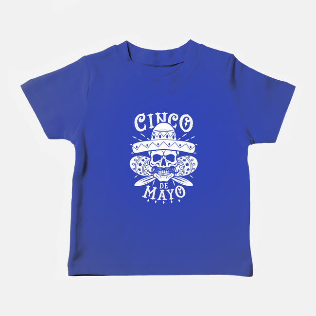 Cinco De Mayo Skull-Baby-Basic-Tee-Boggs Nicolas