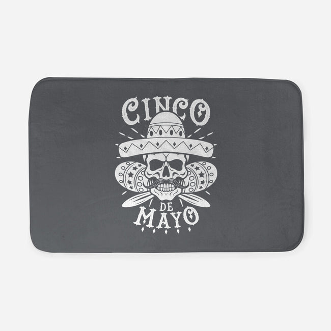 Cinco De Mayo Skull-None-Memory Foam-Bath Mat-Boggs Nicolas