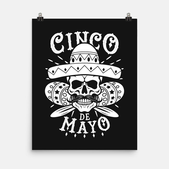 Cinco De Mayo Skull-None-Matte-Poster-Boggs Nicolas