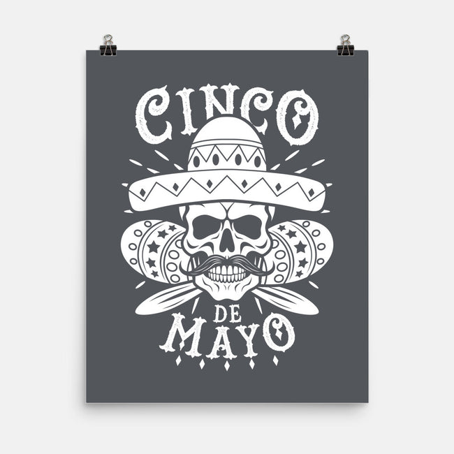 Cinco De Mayo Skull-None-Matte-Poster-Boggs Nicolas