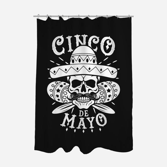 Cinco De Mayo Skull-None-Polyester-Shower Curtain-Boggs Nicolas