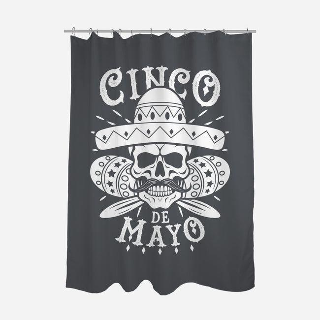 Cinco De Mayo Skull-None-Polyester-Shower Curtain-Boggs Nicolas