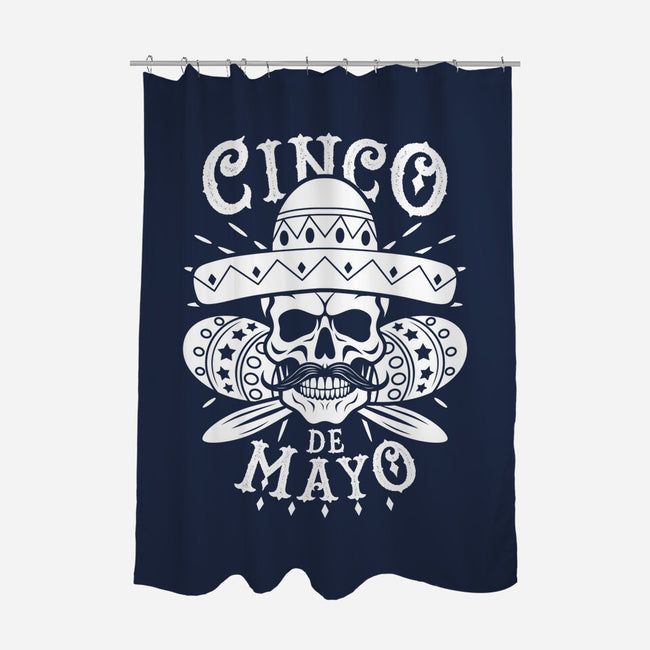 Cinco De Mayo Skull-None-Polyester-Shower Curtain-Boggs Nicolas