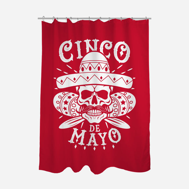 Cinco De Mayo Skull-None-Polyester-Shower Curtain-Boggs Nicolas