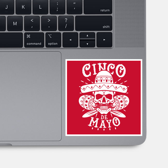 Cinco De Mayo Skull-None-Glossy-Sticker-Boggs Nicolas