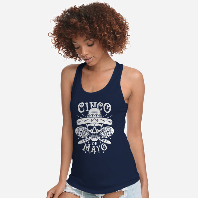 Cinco De Mayo Skull-Womens-Racerback-Tank-Boggs Nicolas