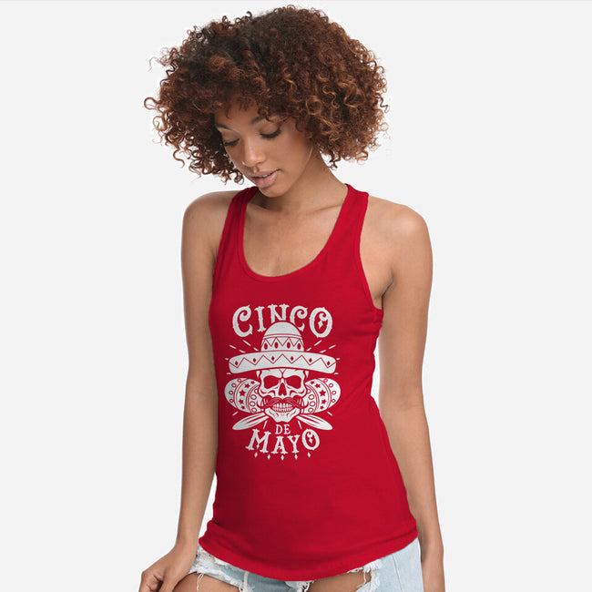 Cinco De Mayo Skull-Womens-Racerback-Tank-Boggs Nicolas