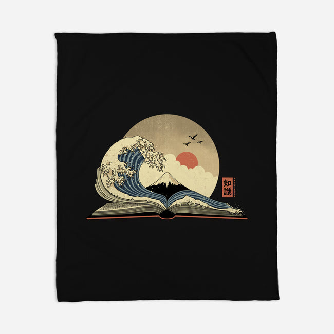 The Great Wave Of Knowledge-None-Fleece-Blanket-retrodivision