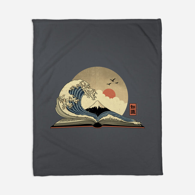 The Great Wave Of Knowledge-None-Fleece-Blanket-retrodivision