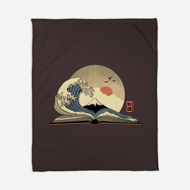 The Great Wave Of Knowledge-None-Fleece-Blanket-retrodivision