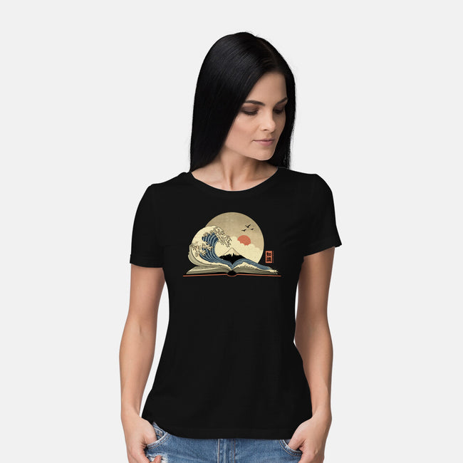 The Great Wave Of Knowledge-Womens-Basic-Tee-retrodivision