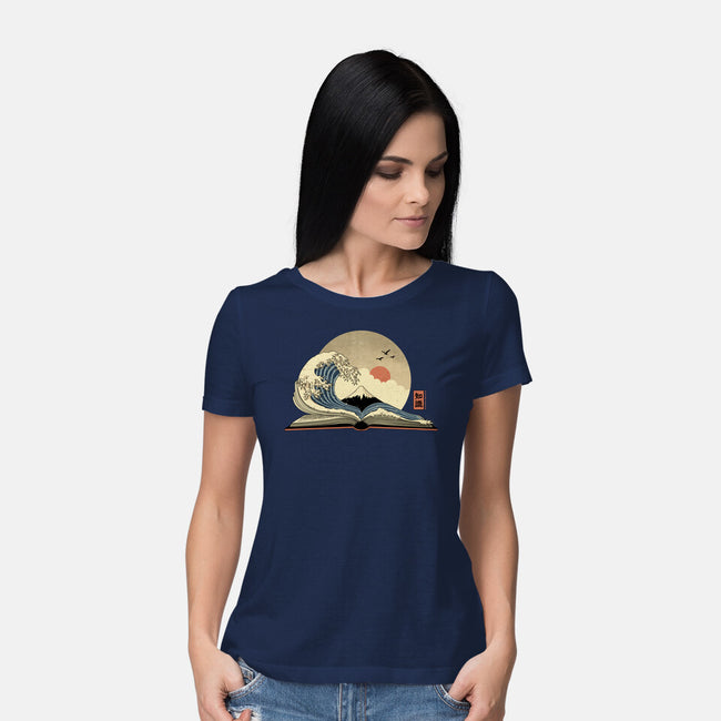 The Great Wave Of Knowledge-Womens-Basic-Tee-retrodivision