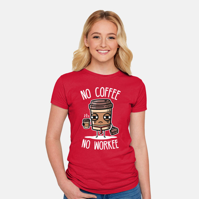 No Coffee-Womens-Fitted-Tee-demonigote