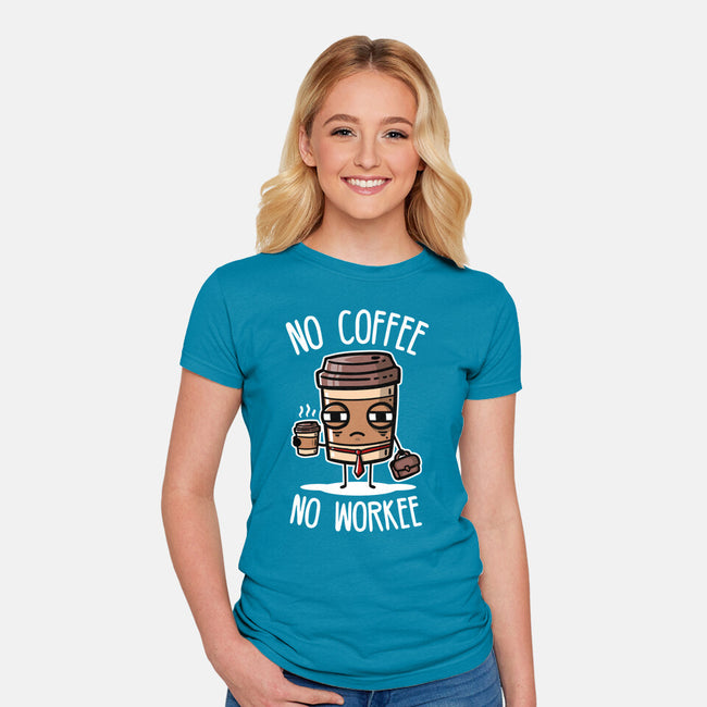 No Coffee-Womens-Fitted-Tee-demonigote