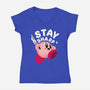 Kirby Stay Sharp-Womens-V-Neck-Tee-Tri haryadi