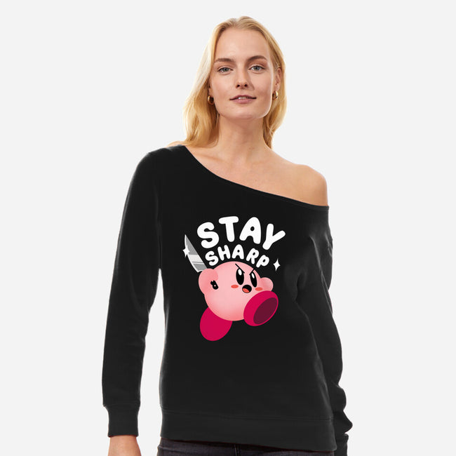 Kirby Stay Sharp-Womens-Off Shoulder-Sweatshirt-Tri haryadi