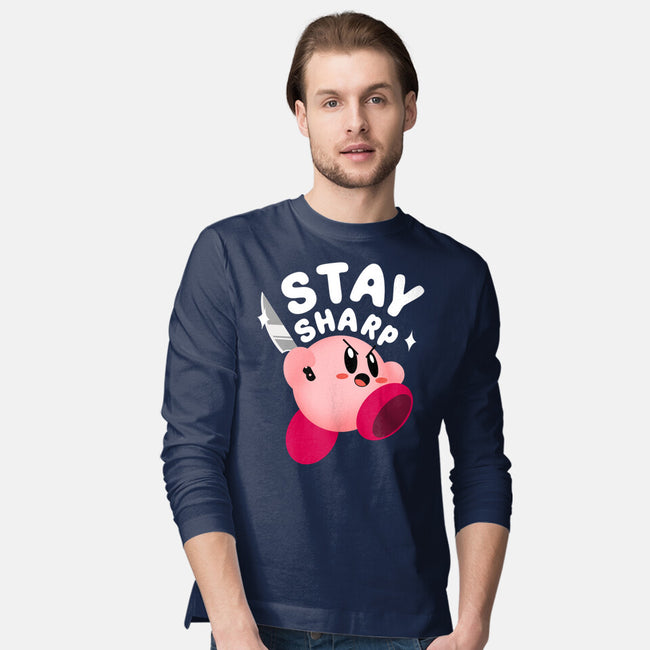 Kirby Stay Sharp-Mens-Long Sleeved-Tee-Tri haryadi