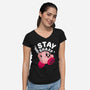 Kirby Stay Sharp-Womens-V-Neck-Tee-Tri haryadi