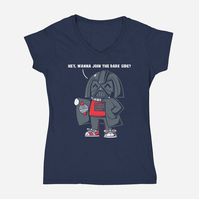 Join The Dark Side-Womens-V-Neck-Tee-krisren28