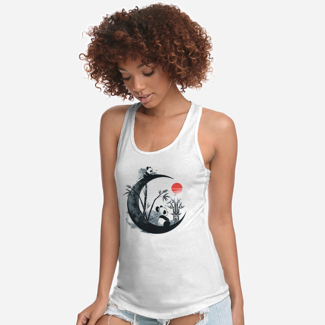 Panda Print-Womens-Racerback-Tank-Vallina84