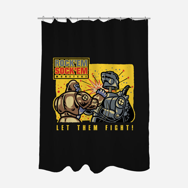 Let Em Fight-None-Polyester-Shower Curtain-demonigote