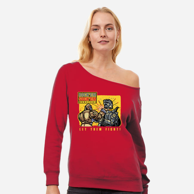 Let Em Fight-Womens-Off Shoulder-Sweatshirt-demonigote