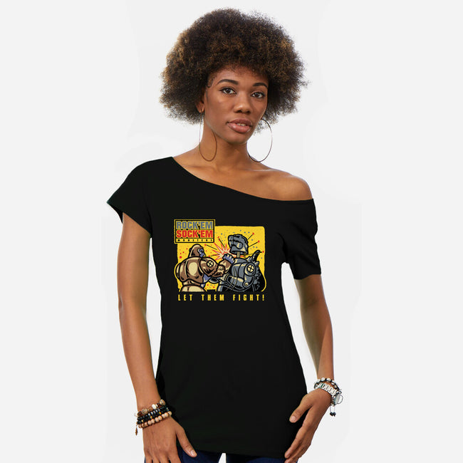 Let Em Fight-Womens-Off Shoulder-Tee-demonigote