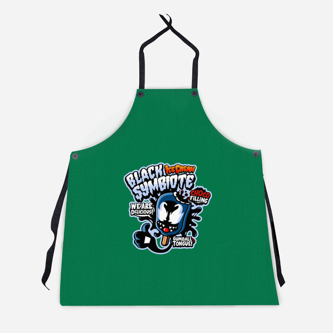 Black Symbiote Ice Cream-Unisex-Kitchen-Apron-demonigote