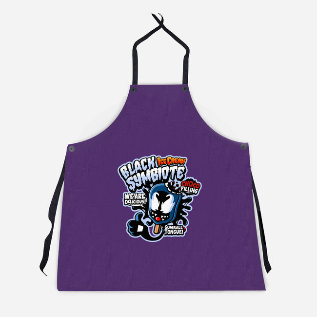 Black Symbiote Ice Cream-Unisex-Kitchen-Apron-demonigote