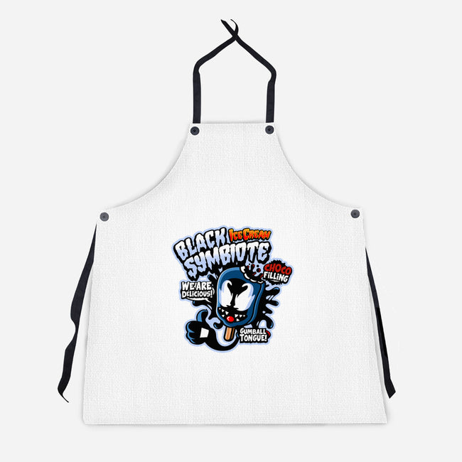 Black Symbiote Ice Cream-Unisex-Kitchen-Apron-demonigote