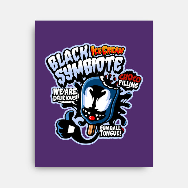 Black Symbiote Ice Cream-None-Stretched-Canvas-demonigote