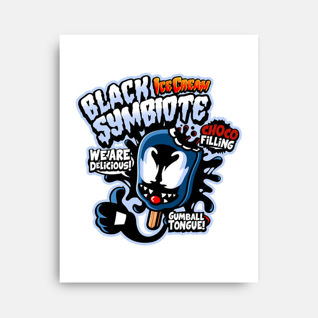 Black Symbiote Ice Cream-None-Stretched-Canvas-demonigote