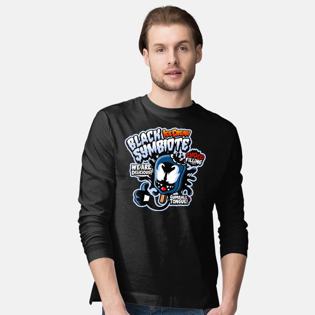 Black Symbiote Ice Cream-Mens-Long Sleeved-Tee-demonigote