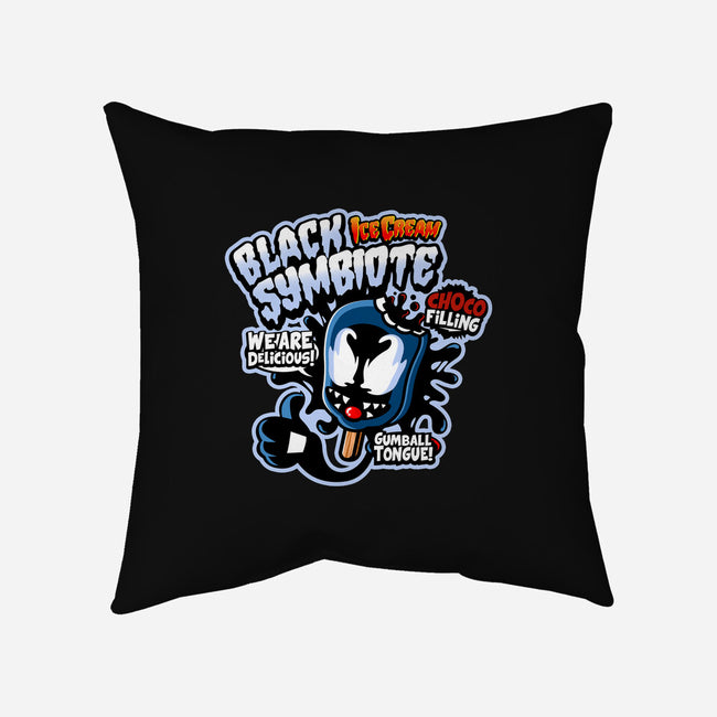 Black Symbiote Ice Cream-None-Removable Cover-Throw Pillow-demonigote