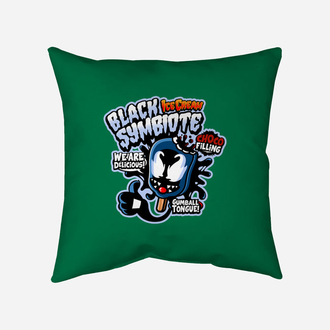 Black Symbiote Ice Cream-None-Removable Cover-Throw Pillow-demonigote