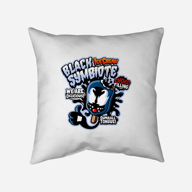 Black Symbiote Ice Cream-None-Removable Cover-Throw Pillow-demonigote