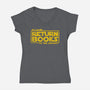 The Return Of The Books-Womens-V-Neck-Tee-NMdesign