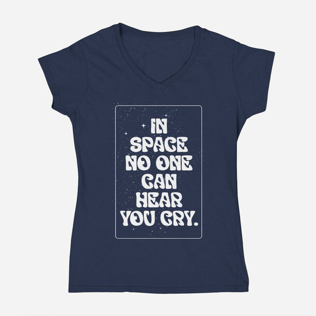 In Space-Womens-V-Neck-Tee-demonigote