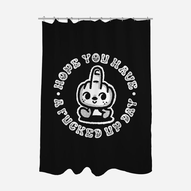 Flipping Day-None-Polyester-Shower Curtain-demonigote