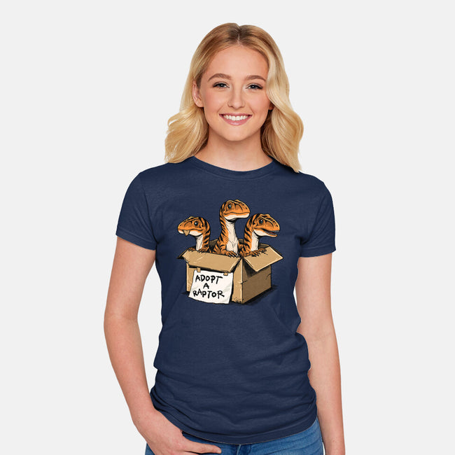 Prehistoric Adoption-Womens-Fitted-Tee-GoshWow