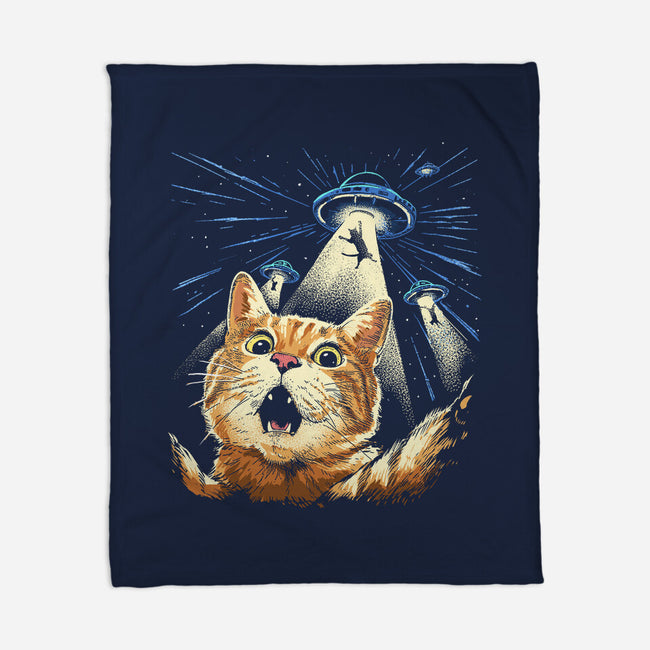 The Purrr-fect Abduction-None-Fleece-Blanket-GoshWow