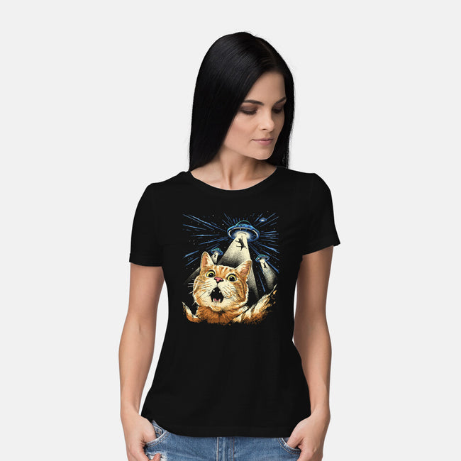 The Purrr-fect Abduction-Womens-Basic-Tee-GoshWow