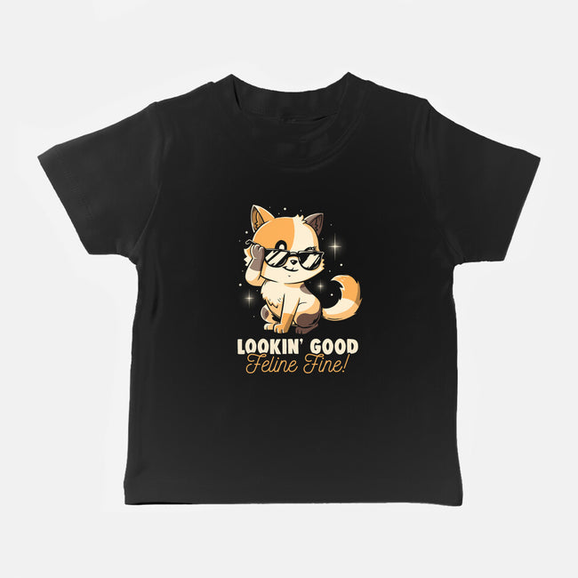 Feline Fine-Baby-Basic-Tee-koalastudio