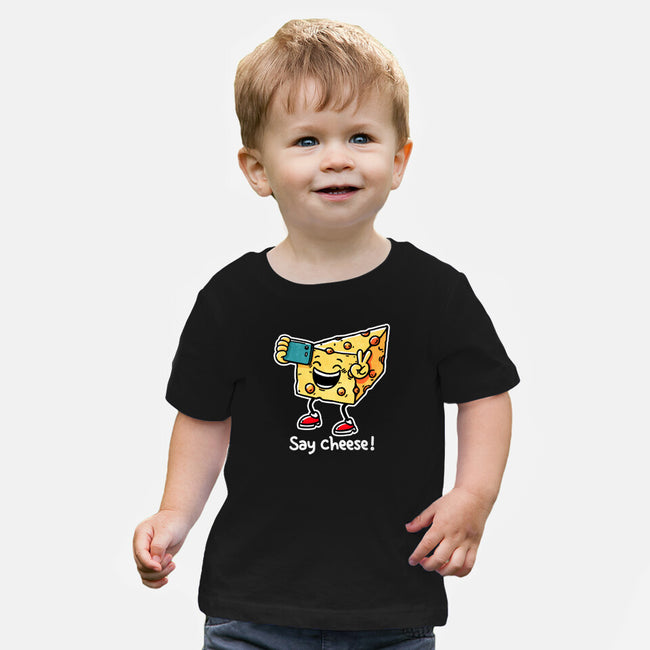 Say Cheese-Baby-Basic-Tee-fanfreak1