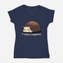 Hedgehug-Womens-V-Neck-Tee-fanfreak1