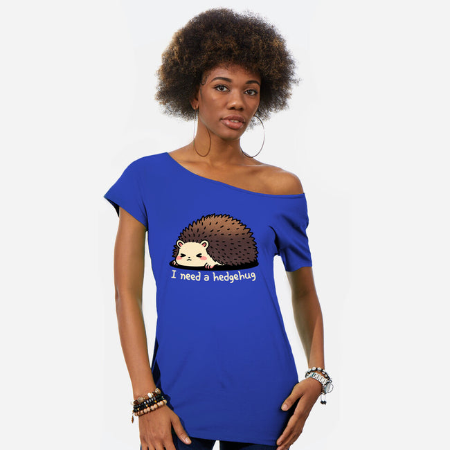 Hedgehug-Womens-Off Shoulder-Tee-fanfreak1